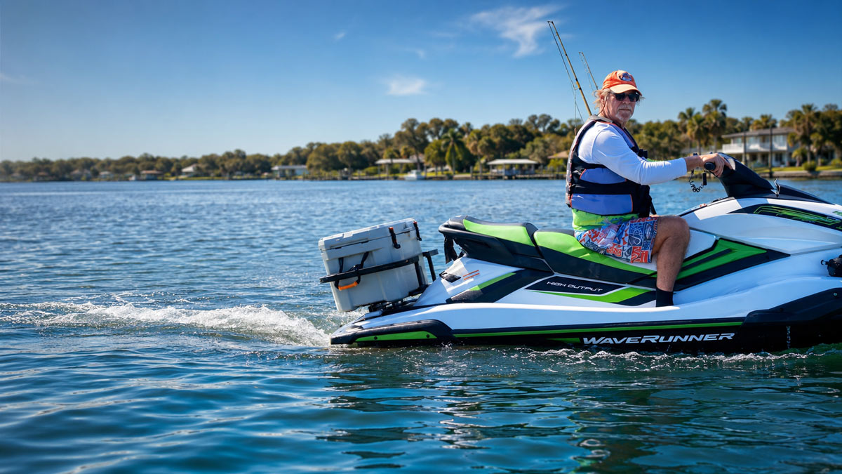 Yamaha WaveRunner with GateOr cooler rack installed